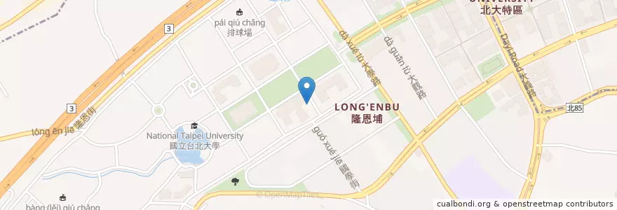 Mapa de ubicacion de 公共事務學院地下停車場 en 臺灣, 新北市, 三峽區.