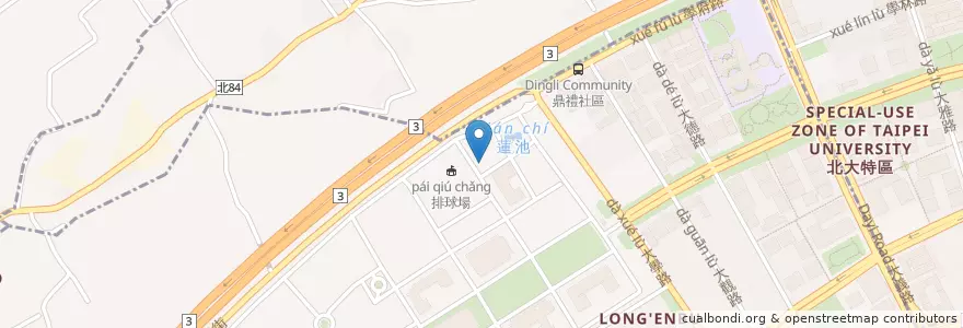 Mapa de ubicacion de 梁苑亭 en تايوان, تايبيه الجديدة, 三峽區, 樹林區.
