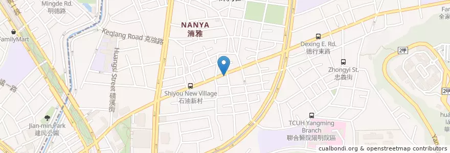 Mapa de ubicacion de 大中華粥麵館 en تایوان, 新北市, تایپه, 士林區.
