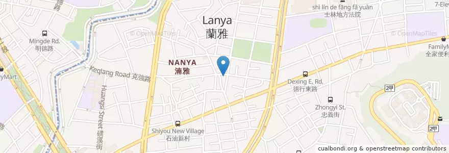 Mapa de ubicacion de 天母岡山羊肉 en Taiwan, Nuova Taipei, Taipei, 士林區.