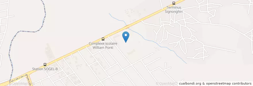 Mapa de ubicacion de Complexe scolaire William Ponti en بورکینافاسو, Centre, Kadiogo, Saaba.