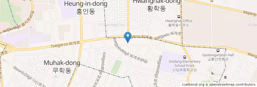 Mapa de ubicacion de Pizza School en كوريا الجنوبية, سول, 신당5동.