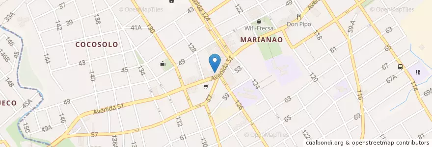 Mapa de ubicacion de Cajeros automáticos en Cuba, Havana, Marianao.