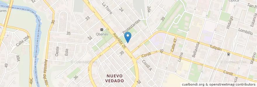 Mapa de ubicacion de Cafetería La Bergamasca en 古巴, La Habana, Plaza De La Revolución.