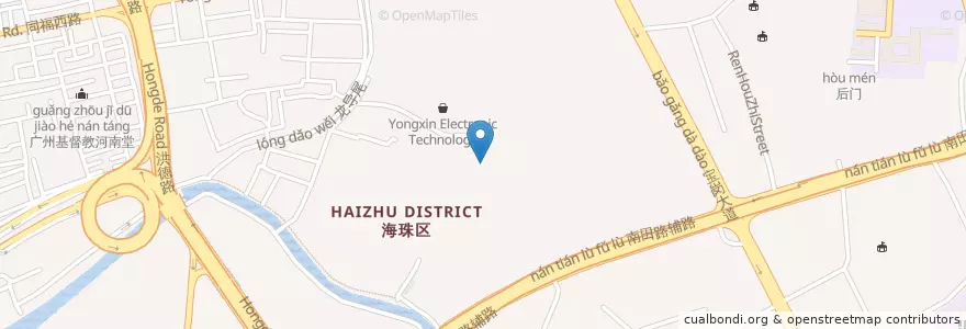 Mapa de ubicacion de 龙凤街将军直社区卫生服务站 en China, Cantão, Cantão, 海珠区, 龙凤街道.