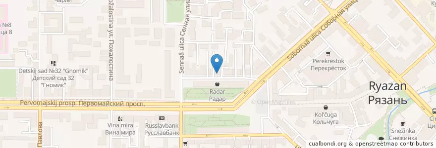 Mapa de ubicacion de Русский Стандарт en Rusia, Distrito Federal Central, Óblast De Riazán, Городской Округ Рязань.