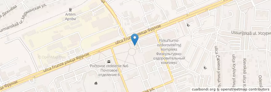 Mapa de ubicacion de Авиатор en Russie, District Fédéral Extrême-Oriental, Kraï Du Primorie, Артёмовский Городской Округ.