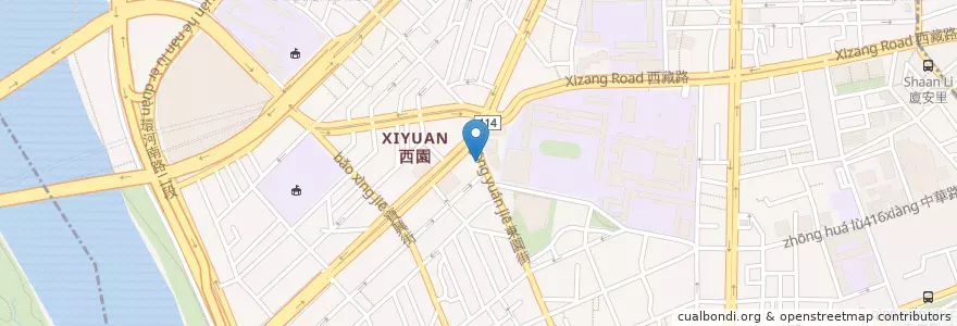 Mapa de ubicacion de 聖賢素食 en Taiwan, Neu-Taipeh, Taipeh, Wanhua.