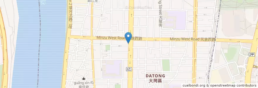 Mapa de ubicacion de 重慶民族路口 en 臺灣, 新北市, 臺北市, 大同區.
