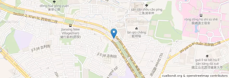 Mapa de ubicacion de 陽明大學 en تايوان, تايبيه الجديدة, تايبيه, 北投區.