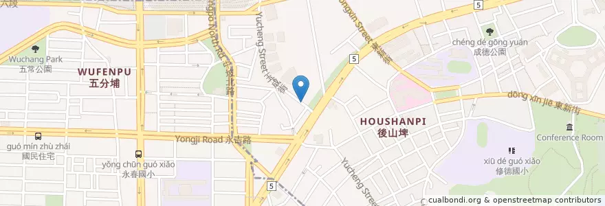 Mapa de ubicacion de 合心廣場 en 臺灣, 新北市, 臺北市.