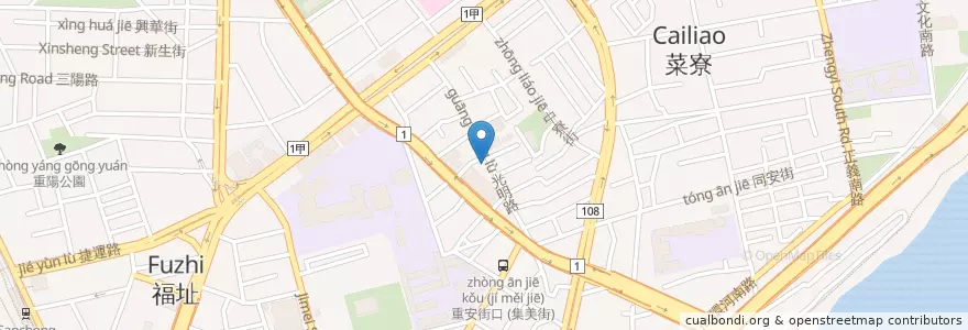 Mapa de ubicacion de 光明市場 en Taiwan, Nuova Taipei.
