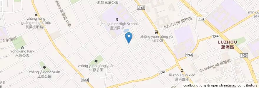 Mapa de ubicacion de 蘆洲李宅古蹟 en Taiwan, Nuova Taipei, 蘆洲區.