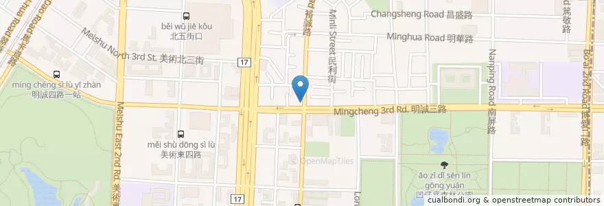 Mapa de ubicacion de 稻香台灣小吃明誠店 en 台湾, 高雄市, 鼓山区.