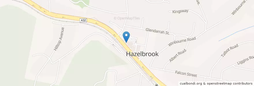 Mapa de ubicacion de Hazelbrook Chinese Restaurant en Australia, Nuovo Galles Del Sud, Sydney, Blue Mountains City Council.