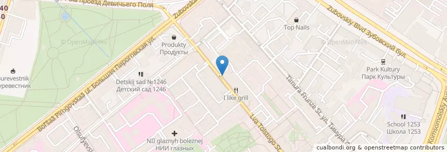 Mapa de ubicacion de Buba by Sumosan en Rússia, Distrito Federal Central, Москва, Центральный Административный Округ, Район Хамовники.