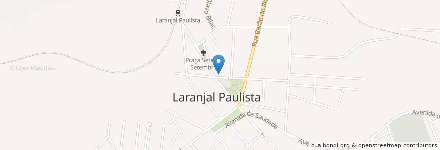 Mapa de ubicacion de Lua Bar e Petiscaria en 巴西, 东南部, 圣保罗, Região Geográfica Intermediária De Campinas, Região Imediata De Piracicaba, Laranjal Paulista.