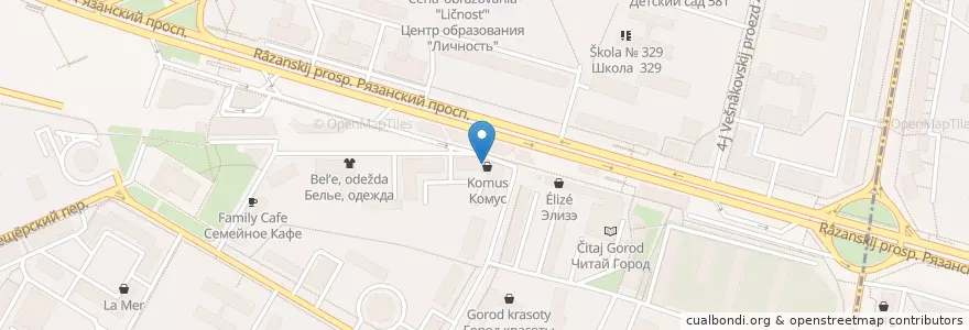 Mapa de ubicacion de ЛабКвест en Russia, Distretto Federale Centrale, Москва, Юго-Восточный Административный Округ, Рязанский Район.