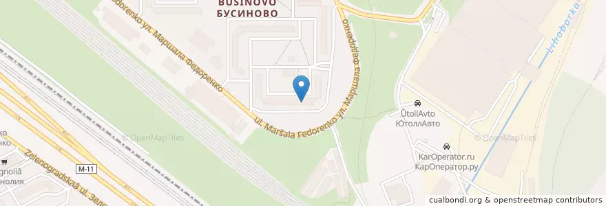 Mapa de ubicacion de Клуб "Парус" en Rusia, Distrito Federal Central, Москва, Северный Административный Округ, Район Западное Дегунино.