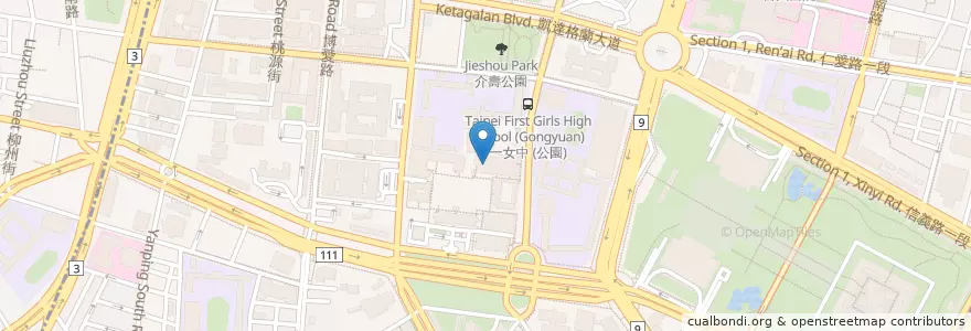 Mapa de ubicacion de 佳香燒臘店 en تايوان, تايبيه الجديدة, تايبيه, 中正區.