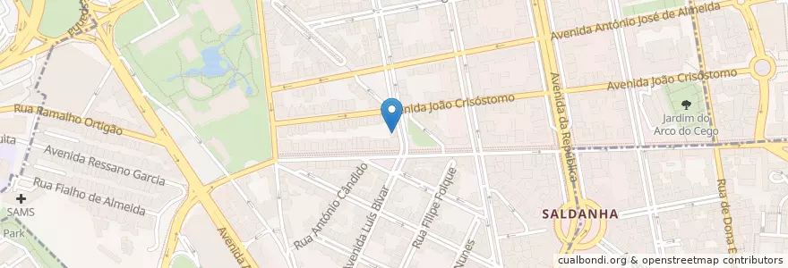 Mapa de ubicacion de Clínica Dentária Mint en Portugal, Área Metropolitana De Lisboa, Lissabon, Grande Lisboa, Lissabon, Avenidas Novas.