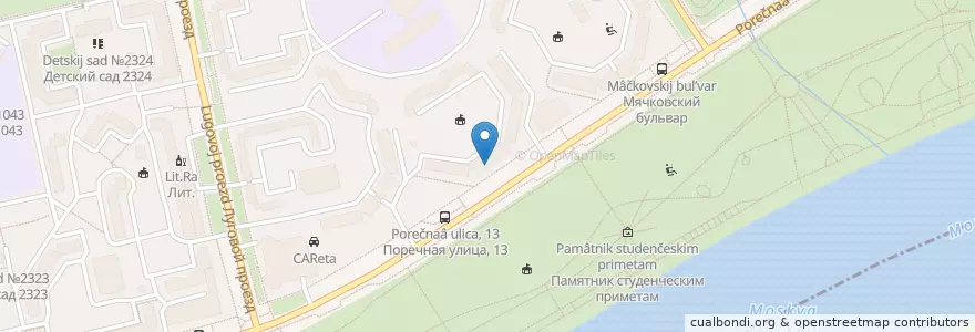 Mapa de ubicacion de Детский центр "Умка" en 俄罗斯/俄羅斯, Центральный Федеральный Округ, Москва, Южный Административный Округ.