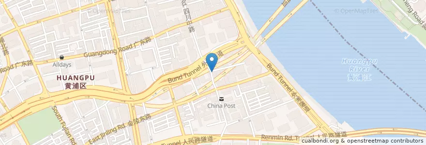 Mapa de ubicacion de Dahuchun en Cina, Shanghai, Distretto Di Huangpu.