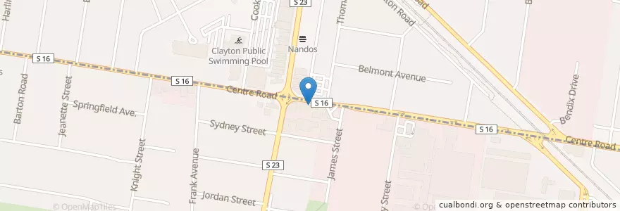 Mapa de ubicacion de Korea House en オーストラリア, ビクトリア, City Of Kingston.