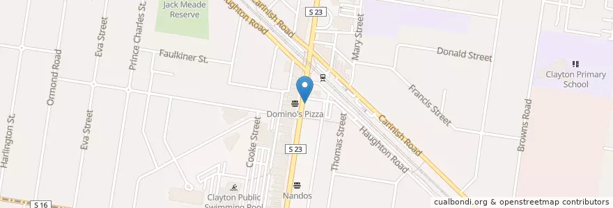 Mapa de ubicacion de Delhi-Chennai Express en Austrália, Victoria, City Of Monash.