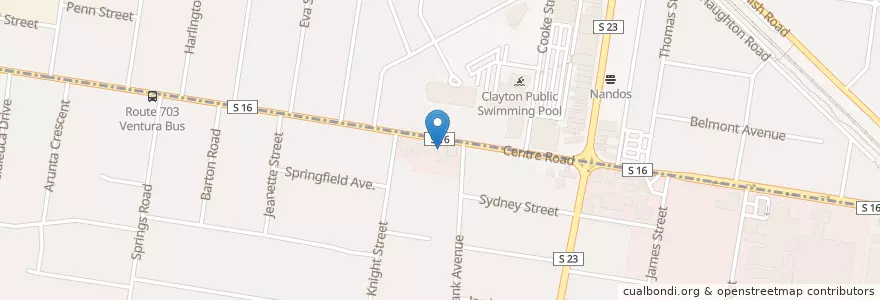 Mapa de ubicacion de Vicky Melissas en オーストラリア, ビクトリア, City Of Kingston.