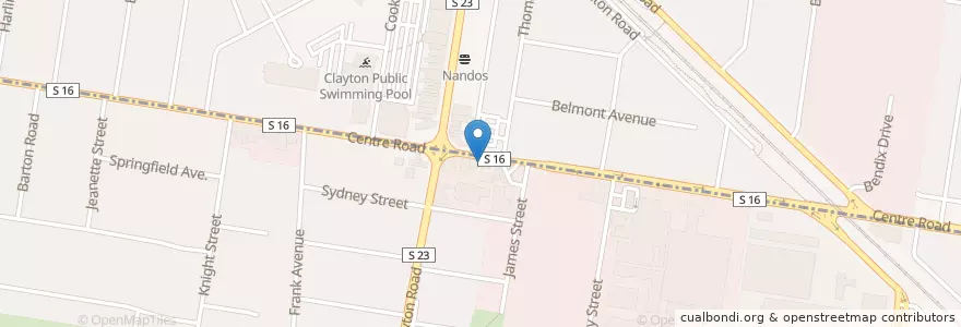 Mapa de ubicacion de Sports Bar en Australië, Victoria, City Of Kingston.