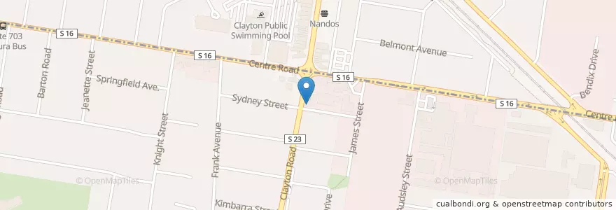 Mapa de ubicacion de Santa's Gourmet Piazza en オーストラリア, ビクトリア, City Of Kingston.