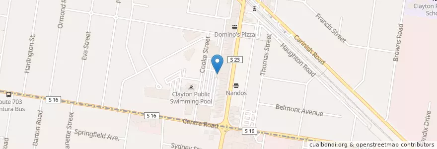 Mapa de ubicacion de Oriental Roast Duck en Австралия, Виктория, City Of Monash.