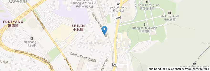 Mapa de ubicacion de 麗登藥師藥局 en Tayvan, 新北市, Taipei, 士林區.