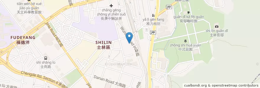 Mapa de ubicacion de 吉祥洋酒 en Taiwan, Nuova Taipei, Taipei, 士林區.