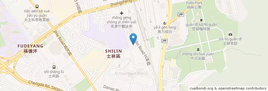 Mapa de ubicacion de 太平洋土魠魚羹王 en Taiwan, 新北市, Taipé, 士林區.