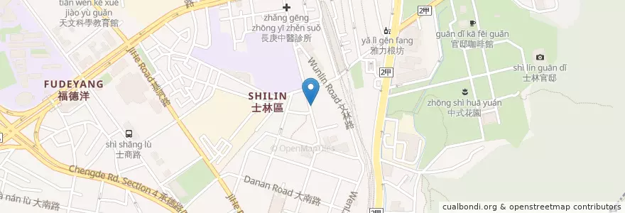 Mapa de ubicacion de 鴻林診所 en Taiwan, 新北市, Taipé, 士林區.