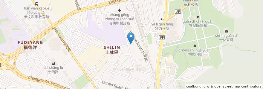 Mapa de ubicacion de 尚品迷你麻辣/涮涮鍋 en Taiwan, 新北市, Taipei, 士林區.