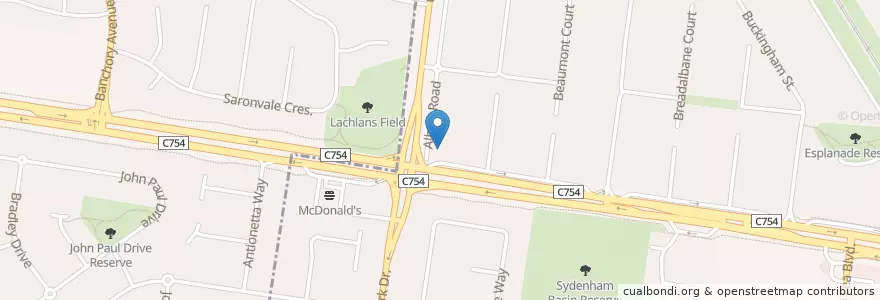 Mapa de ubicacion de St Vincent's Pathology en Australia, Victoria, City Of Brimbank.