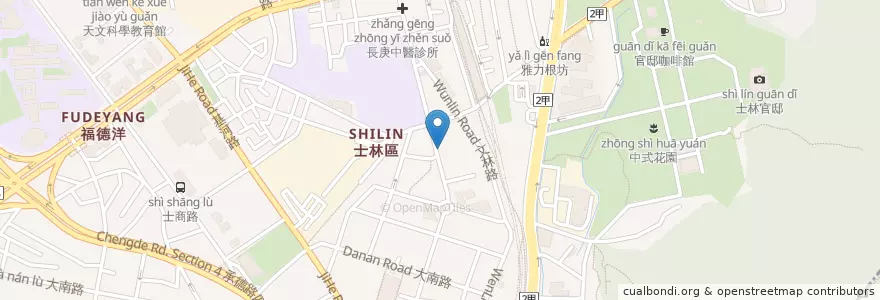 Mapa de ubicacion de 台北市私立佳嬰幼兒園 en Taiwan, New Taipei, Taipei, Shilin District.