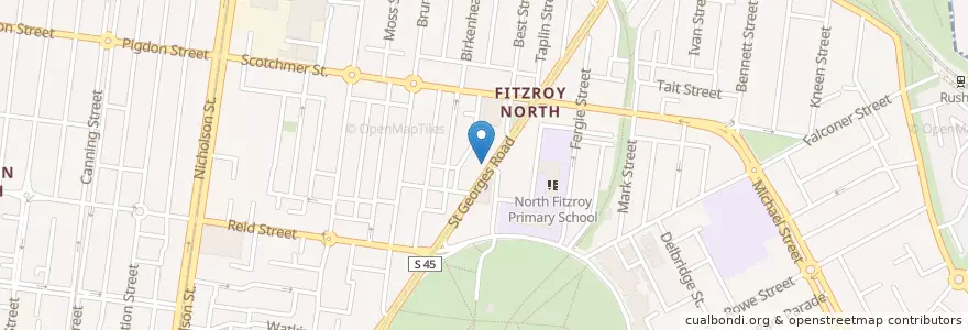 Mapa de ubicacion de JUST FALAFS en Австралия, Виктория, City Of Yarra.