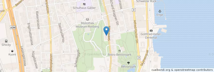 Mapa de ubicacion de Eni Seestrasse en İsviçre, Zürih, Bezirk Zürich, Zürich.