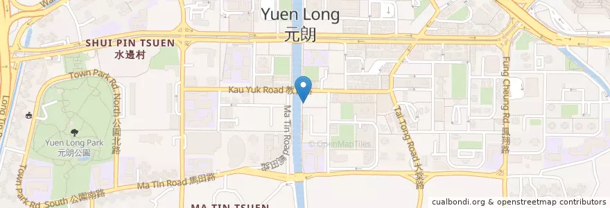 Mapa de ubicacion de 文樂美食小炒王 en China, Hong Kong, Guangdong, Wilayah Baru, 元朗區 Yuen Long District.