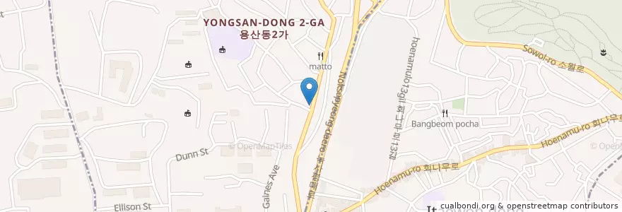 Mapa de ubicacion de Leo's en Corée Du Sud, Séoul, 용산구, 용산2가동.