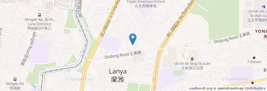 Mapa de ubicacion de 瘋格格 en 台湾, 新北市, 台北市, 士林区.