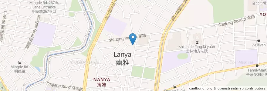 Mapa de ubicacion de 家安健保藥局 en تایوان, 新北市, تایپه, 士林區.