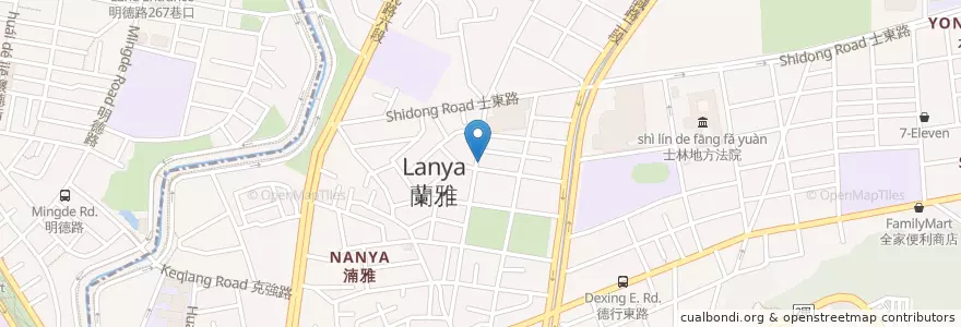 Mapa de ubicacion de 康是美 en 台湾, 新北市, 台北市, 士林区.