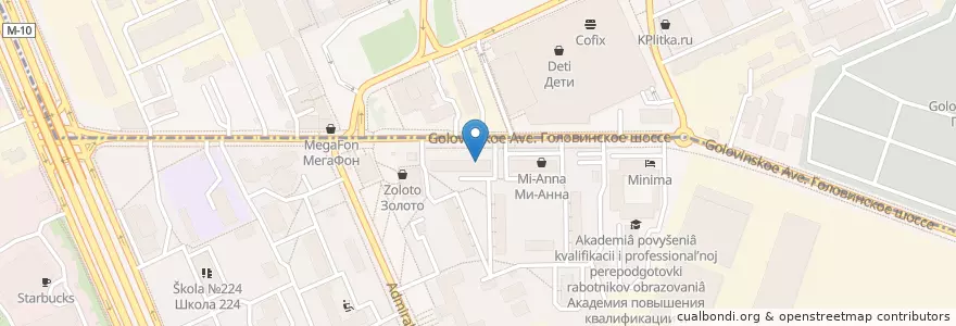 Mapa de ubicacion de Живика en Rusya Federasyonu, Центральный Федеральный Округ, Москва, Северный Административный Округ.