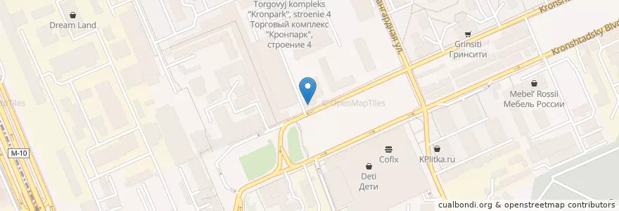 Mapa de ubicacion de Чайхана en Russia, Distretto Federale Centrale, Москва, Северный Административный Округ, Головинский Район.