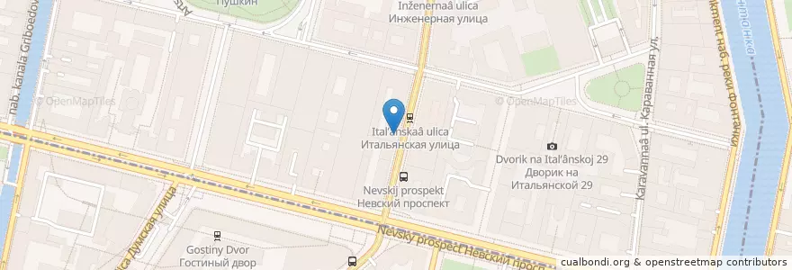 Mapa de ubicacion de Фонд художника Михаила Шемякина en Russland, Föderationskreis Nordwest, Oblast Leningrad, Sankt Petersburg, Центральный Район, Palastviertel.